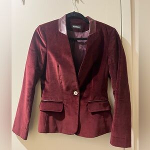 Women's Velvet Maroon Blazer